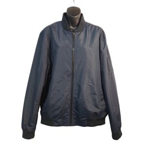 Lucky Brand Men's Navy Blue Jacket Collared Lined ZIP Up Size XL